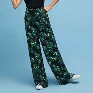NWT Anthropologie Elevenses Silk Wide Leg Pants